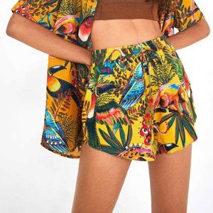 Farm Rio "Into the Wild" Shorts | Yellow | M